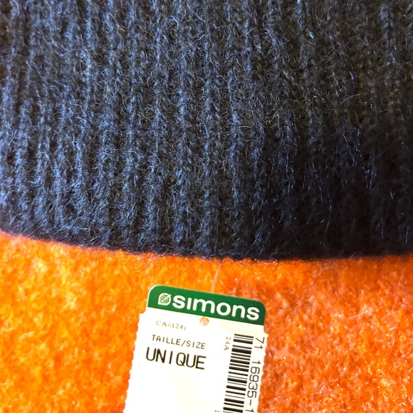 Navy midnight blue wool alpaca mohair made hat beanie tuque in Italy NWT - Picture 4 of 7